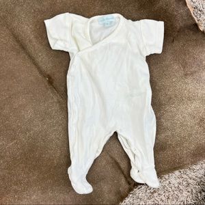 Marie Chantal Layette Cross Footed Onesie Romper